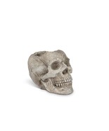 Small Skull Tealight Holder Cement 3&quot; high Gray Spooky Textured Detail - €25,23 EUR