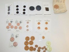 Lot vintage buttons cards loose JHB International Germany Piece Goods Shop HORN - £9.20 GBP