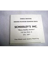 1972 Ad Schooley&#39;s, Inc., Quality Jewelers, 152 East State Street, Ithac... - $10.96 CAD