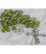 Peridot glass beads Rosary - $35.63 CAD