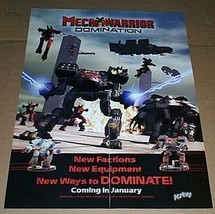 Mechwarrior Dominion roleplaying game rpg miniatures comic shop promo poster - £31.50 GBP