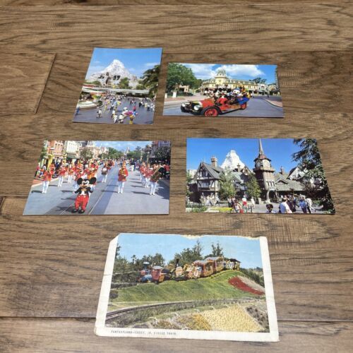 Vintage Lot of 5 Disneyland Matterhorn Mickey Minnie Souvenir Postcards ... - $9.89