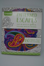Hallmark Crayola Patterned Escapes Adult Relaxing Coloring Book 80 Pages Used - £4.69 GBP