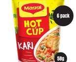 6 Pack MAGGI Cup Curry Instant Noodles 58g Quick &amp; Easy Curry Cup Noodle - $32.79