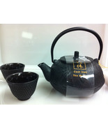 Cast Iron Tea Pot Kettle 24 oz with 2 Cups ( Black ) - $59.38