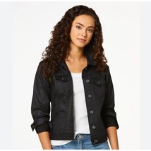 Cato Cropped Denim Jean Jacket Large Buttons Women&#39;s Size Small - £12.24 GBP