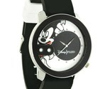 Nuevo Flud Mickey Mouse Rex Pose Blanco y Negro Acero Cuarzo Reloj Analó... - $68.99