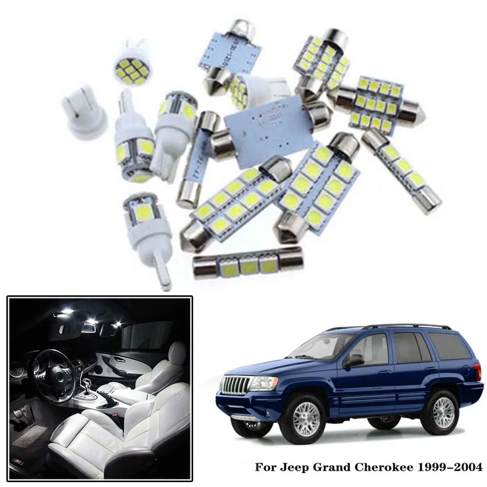 18pcs Car LED Interior Light Led Lights For Jeep For Grand For Cherokee ZJ WJ WK - £14.26 GBP