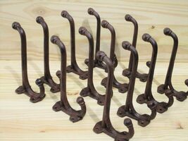 12 LARGE HARNESS HOOKS RACK COAT RUSTIC CAST IRON BARN HEAVY DUTY 7 1/2&quot;... - €60,40 EUR