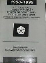 1999 Chrysler Lhs 300M Concorde Intrepid Powertrain Diagnostic Service Manual - £13.39 GBP