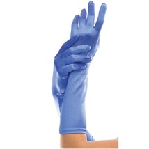 Royal Blue Satin Gloves Mid Arm Length Evening Prom Dance Costume 8812-39 - £10.94 GBP