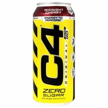 C4 Original On the Go Carbonated Explosive Energy Drink Midnight Cherry, 4 Cans - £15.80 GBP