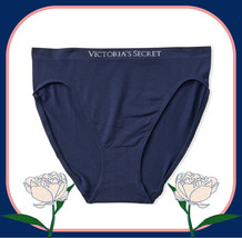 M Navy SEAMLESS NO SHOW FULL COVER Victorias Secret High Leg Waist Brief... - £8.68 GBP
