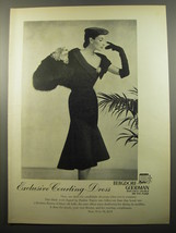 1950 Bergdorf Goodman Dress by Pauline Trigere Ad - Exclusive Courting-Dress - £13.82 GBP