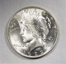 1923 Silver Peace Dollar UNC Coin AL844 - £45.94 GBP