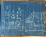 Vintage Blueprint  Blessed Trinity Church Buffalo NY Oakley &amp;  Schallmo ... - £532.04 GBP