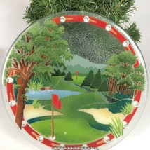 Peggy Karr fused  Glass golf plate - £43.63 GBP