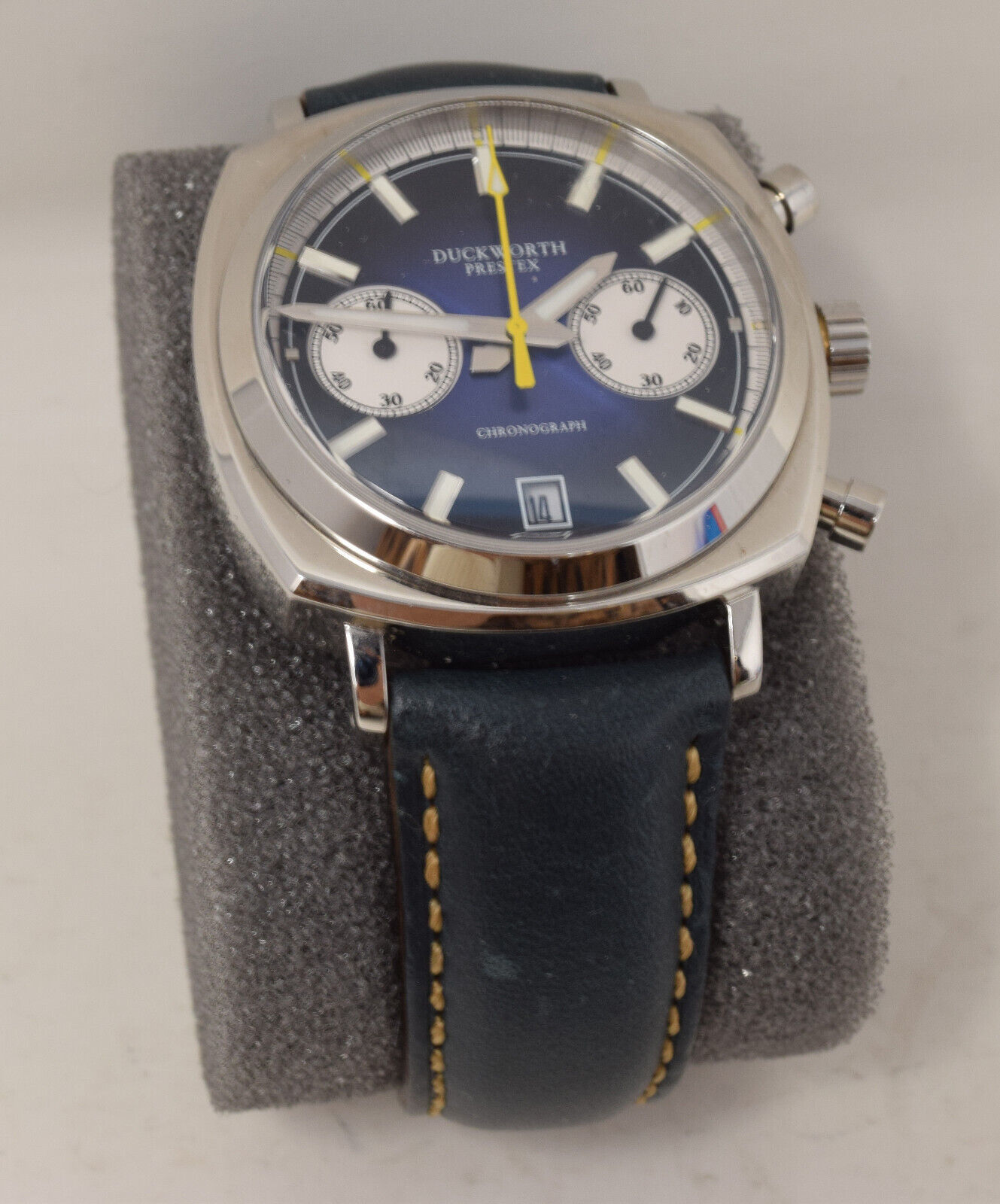 Primary image for Duckworth Prestex 104/500 Chronograph 42 Blue Sunburst Dial Watch D550-03