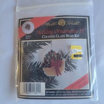 NOS VTG Counted Glass bead Ornament Kit 1993 Mill Hill Christmas Basket Ornament - £7.09 GBP