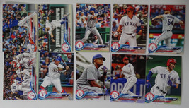 2018 Topps Series 1 Texas Rangers Team Set of 10 Baseball Cards - £1.19 GBP