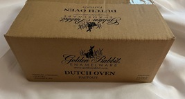 Cobalt Swirl Golden Rabbit 2.5 Quart w/Lid Enamelware Dutch Oven - £31.93 GBP