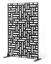 VEVOR Metal Privacy Screen 47"×76"  3-Panel Steel Freestanding Decorativ... - $144.90