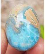 ORIGINAL LARIMAR EGG handcarved Gemstone for decoration 38 grams (p-4) - $38.00