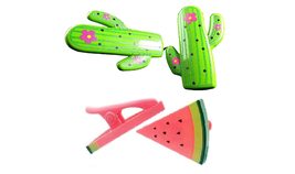 2 Set (4 Ct) Cactus/Watermelon Beach Towel Clips Jumbo Size for Beach Ch... - $238.95 MXN