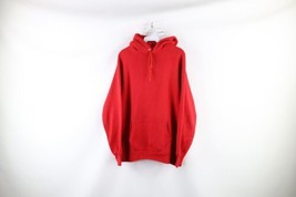 Vtg 70s Streetwear Mens Large Distressed Heavyweight Blank Hoodie Sweatshirt USA - £89.11 GBP