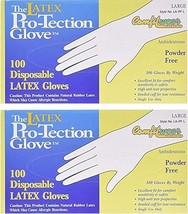 (Pack of 2) Comfitwear - Disposable Latex Gloves - Powder Free -(100 PC ... - £12.13 GBP