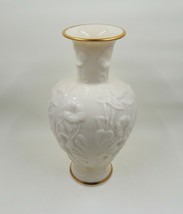 Lenox Flowers of Affection Vase Limited Edition Calle Lily Violets Gold Trim - $12.99