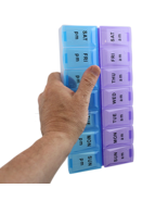 5 Pc Extra Large 9&quot; x 4.75&quot; Pill Organizer 7 Day 2 Times a Day Weekly Pi... - $67.84 CAD