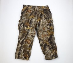 Vintage Mens 2XL Waterproof Insulated Wide Leg Realtree Camouflage Cargo Pants - £79.09 GBP