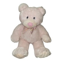 Russ Berrie Pink My First Teddy Bear Plush Stuffed Animal Bow 16&quot; - £10.41 GBP