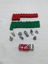Lot Of (55) Monopoly Player Pieces Hotels Houses Dice - £23.18 GBP