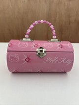 Hello Kitty by Sanrio Tin Box Company 2006 Metal barrel Purse with Bead Handle  - £9.49 GBP