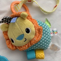 Bright Starts Taggies Toy Crinkly Rattle Plush Lion &amp; Book Stroller Crib... - $9.89