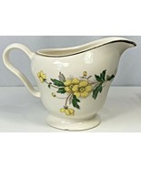 Vintage Knowles Yellow Buttercup China Creamer Pitcher Footed Cup Gold T... - $26.72