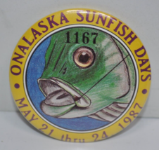 VTG 1987 Onalaska WI Sunfish Days A Family Tradition 2-1/4&quot; Pinback Button Pin - £18.98 GBP