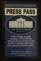 White House Press Pass ID Joke Novelty Gag card Trump President Maga - £7.12 GBP