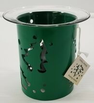 MN) Anchor Hocking Holiday Votive Candle Holder With Green Metal Caddy - $5.93