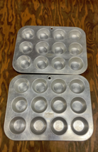 Worthmore vintage aluminum mini muffin cupcake tin pans - $409.56 MXN