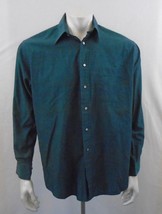 BOSA Blue-Green Cotton Blend L/S Button Down Men&#39;s Dress Shirt Size 15 1... - £7.80 GBP