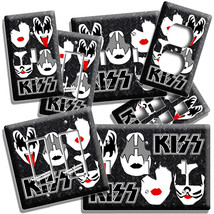 Kiss Shock Hard Heavy Glam Metal Rock Band Light Switch Outlet Plates Room Decor - £8.72 GBP+