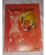 1956 Iowa Hawkeyes vs. Note Dame Football Game Program, Nov. 24th 1956 - £45.54 GBP
