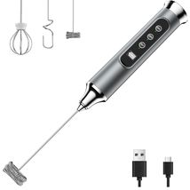 Intelligent Battery-Powered Milk Frother with Waterproof Design &amp; Self-C... - $67.27