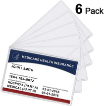 Maxgear New Medicare Card Holder Protector Sleeves, 12 Mil Clear Pvc Waterproof - £18.97 GBP