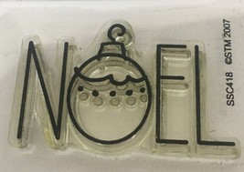 Stampendous Perfectly Clear Stamp Noel Christmas Card Making Word Ornament Tiny - $2.99