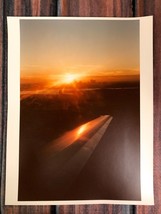 Vintage 1975 Art Print Matte Washington DC from Airplane with Sunset 11x14 - £12.43 GBP