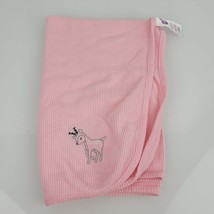 Parent&#39;s Choice Thermal Receiving Blanket Pink Deer Baby Girl Swaddle Cotton  - £19.75 GBP